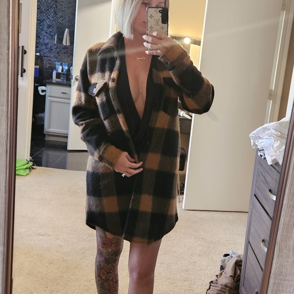 Flannel peacoat - Picture 3 of 3